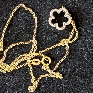 Sterling silver necklace and pendant, 925